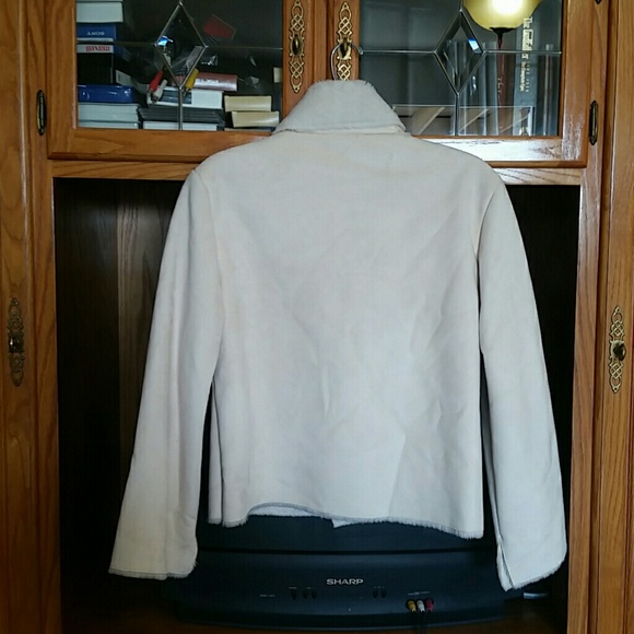 Beautiful suede jacket with lambswool inside sz L - Picture 4 of 5